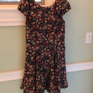 Red and black floral dress!